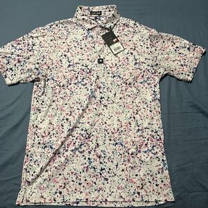 Bad Birdie Paint Splatter 3 Golf Polo